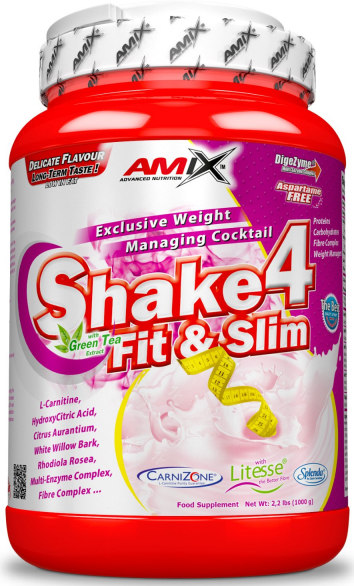 Băutură proteică în pudră Amix Shake 4 Fit&Slim 500g