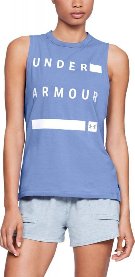 Maiou Under Armour Graphic Muscle Tank Linear Wordmark