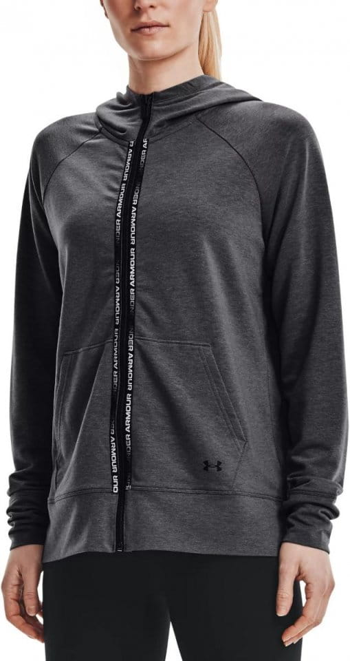 Hanorac cu gluga Under Armour Rival Terry Taped FZ Hoodie-GRY