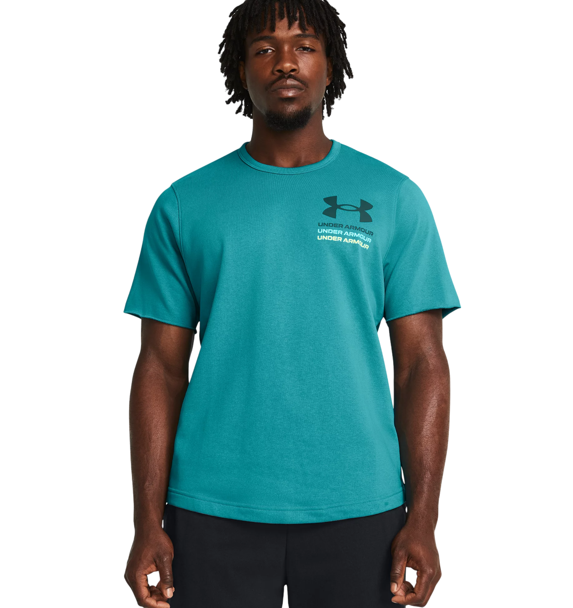 Tricou Under Armour UA Rival Terry SS Colorblock