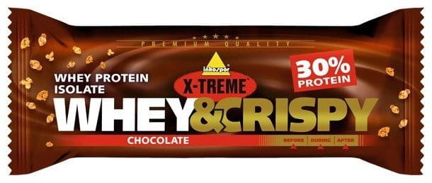 Gustari si batoane proteice Inkospor X-TREME Whey&Crispy chocolate bar
