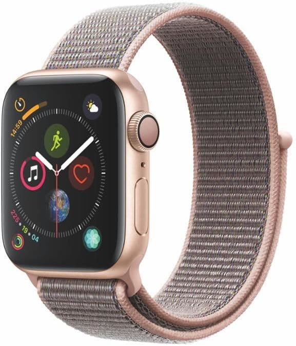 Ceas Apple Watch Series 4 GPS, 40mm Gold Aluminium Case with Pink Sand Sport Loop