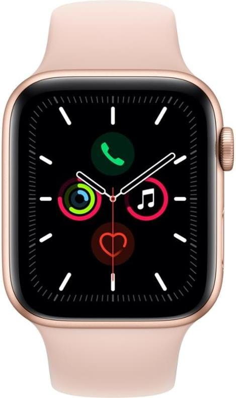 Ceas Apple Watch Series 5   GPS, 44mm Gold Aluminium Case with Pink Sand
