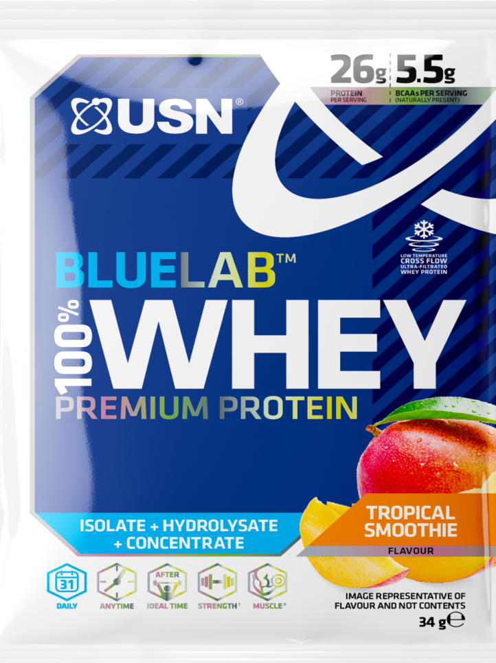 Proteine ​​din zer pudră USN 100% Premium BlueLab eșantion 34g